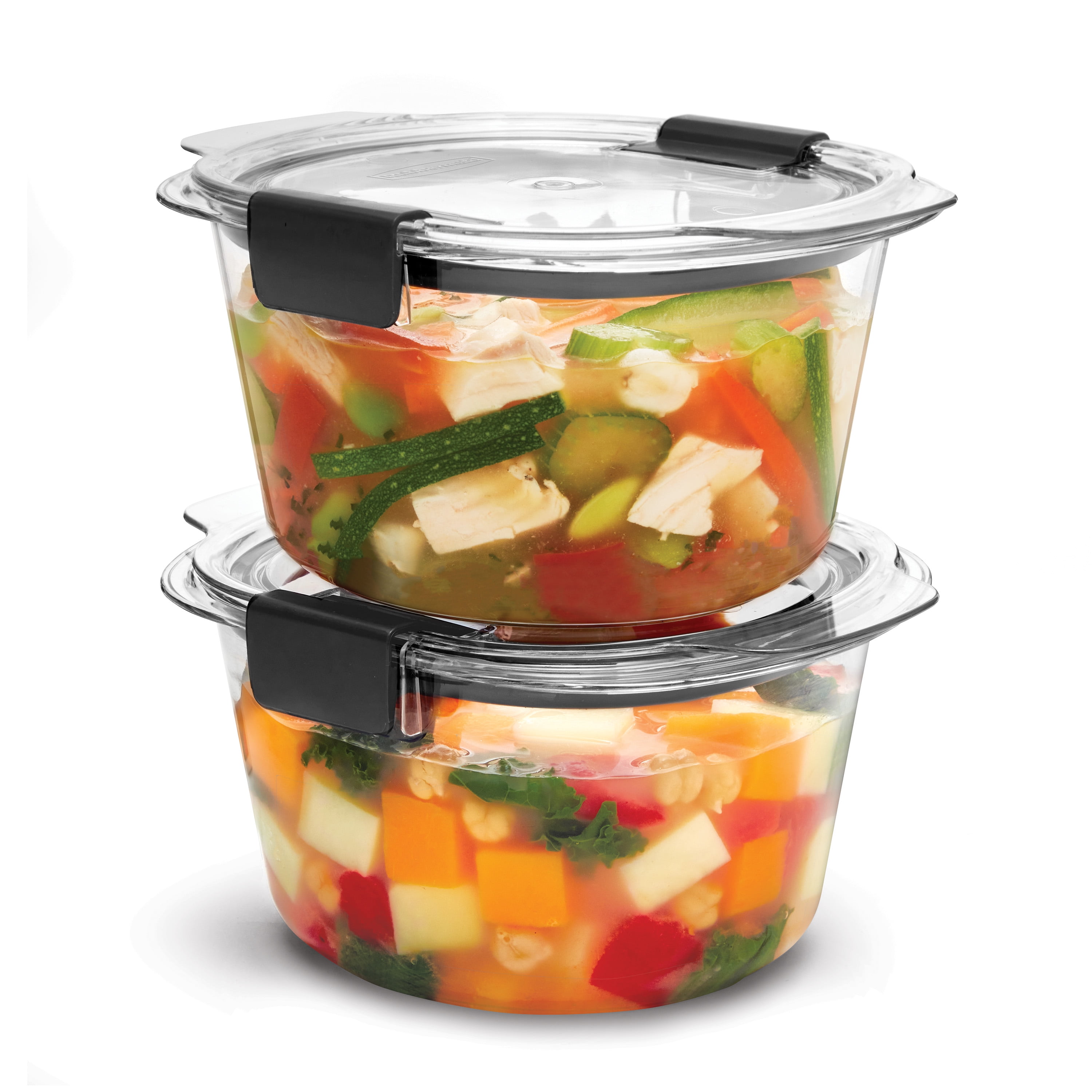 Rubbermaid Brilliance Round Food Storage Container, 3.5 cup (828 mL), 2 Pack