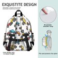 thumbnail image 5 of Monster Cartoon Truck White Pattern Cute School Backpack Bag for School with Padded Back and Adjustable Shoulder Straps 15.25"x11.5"x5.25", 5 of 5