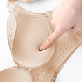 thumbnail image 3 of Abcnature Full Coverage Bras for Women Solid Seamless Underwear without Steel Rims Detachable Chest Sagging Wave Pattern Bras, 3 of 4
