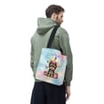 thumbnail image 3 of Happy Birthday Cute Puppy Yorkshire Terrier with Cake Gifts Party Hat All Over Print 3D Canvas Tote Bag Yorkie Dog Lover Gifts Reusable Handbag - 00029, 3 of 5