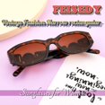 thumbnail image 4 of FEISEDY Small Square Sunglasses for Women Men Vintage Trendy Irregular Sunglasses B2322, 4 of 14
