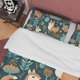 thumbnail image 2 of Juego de cama Jungla Retro, Funda nórdica Ciervo, Funda nórdica Bosque, Planta, 2 of 6