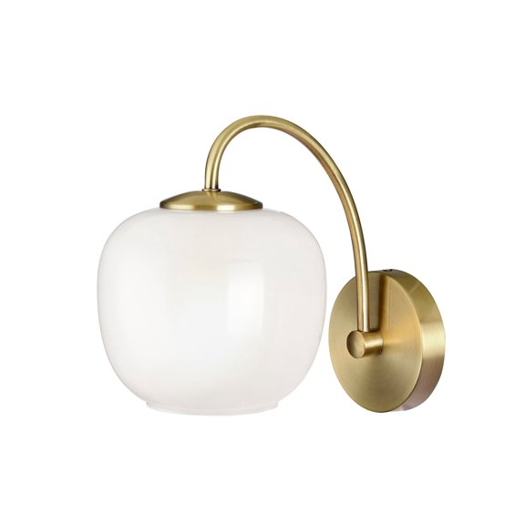 Adesso 10.5" Magnolia Wall Lamp, Antique Brass
