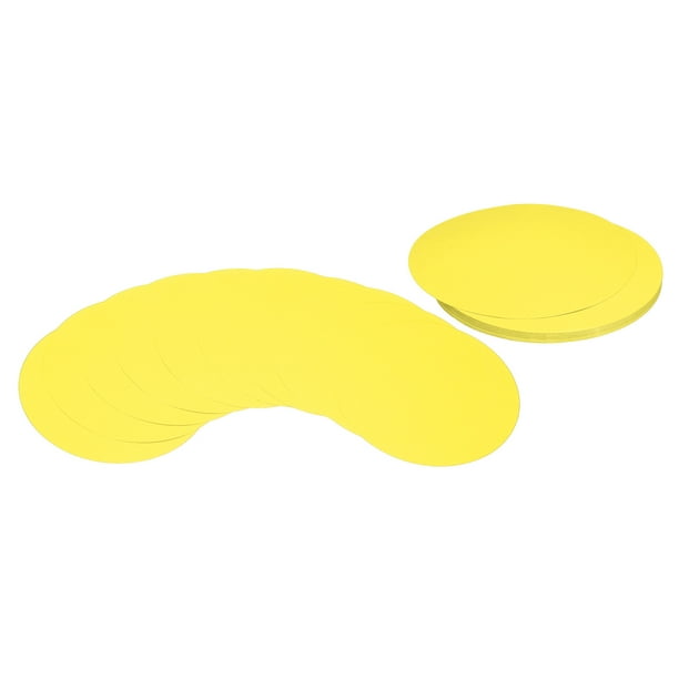 Uxcell 8 pulgadas círculo papel de cartón, 36 piezas recortes de forma redonda, amarillo