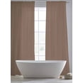 thumbnail image 6 of Pure Brown Semi Sheer Window Curtains 84 Inches Long, Simple Solid Color Rod Pocket Voile Silky Chiffon Curtain Light Filtering Drapes for Living Room, Kitchen, Bedroom, 52"x84", 2 Panels, 6 of 9