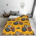 thumbnail image 5 of Pofeuu Cartoon Tractor Print Ultra-Soft Micro Fleece Blanket,for Bed Or Sofa,All Season Throw Blankets Flannel Blanket-60"x50", 5 of 7