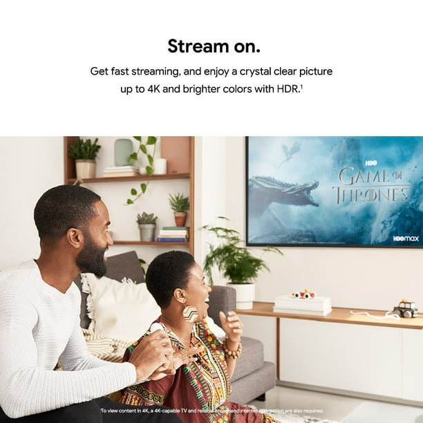 Google Chromecast - 4K HDR Streaming Device with Internet