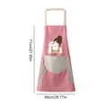 thumbnail image 1 of Apron PVC Pocket Adjustable Apron Waterproof Oil-proof Apron PVC Apron Apron PVC Bib Kitchen Accessory, Type 1, Pink, 1 of 8
