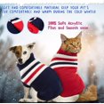 thumbnail image 2 of 2 Packs Striped Cat Sweater - Warm Knitted Sweater Turtleneck Cat Winter Clothes for Kittys and Small Dogs L, 2 of 6