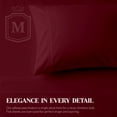thumbnail image 6 of Máulli Collection 100% Cotton Bed Sheets Twin XL - 400 Thread Count Cotton Twin XL Sheets Only, 3 PC Set (Burgundy), Soft, Breathable, Cooling, Sateen Weave 16" Deep Pocket Sheets for Hot Sleepers, 6 of 8