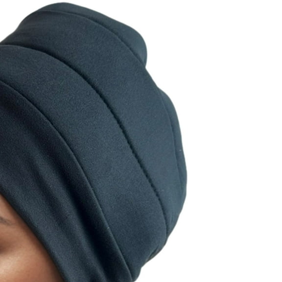 WINDLAND Black Turban Lifter Volumn Hijab Bonnet Hat for Female Breathable Underneath Turban Lift African Under Scarf Headwrap