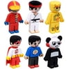 Ryan's World Collectible Figurines - Bundle of 6 Include: Ryan, Kung Fu Ryan, Scientist Ryan, Racer Ryan, Robot Ryan, and Combo Panda.