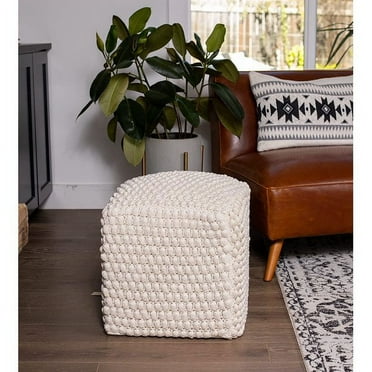 BIRDROCK HOME Bud Pouf Foot Stool Ottoman