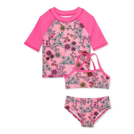 

Shelloha Toddler Girl UPF50+ 3PC Short Sleeve Rashguard Set Sizes 12M-5T