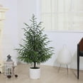thumbnail image 6 of 3FT Real Touch Norfolk Pine Topiary Tree - Artificial Shrubs for Indoor Outdoor Decor, 6 of 6
