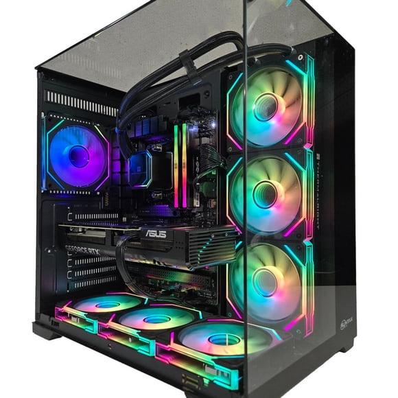 FunHei Tech Gaming PC, AMD Ryzen 7 9800X3D, RTX 5060 Ti, 32GB DDR5 RAM, 4TB SSD, WiFi & Bluetooth, Win11 Pro, Black