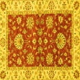 thumbnail image 1 of Ahgly Company Indoor Square Oriental Yellow Traditional Area Rugs, 6' Square, 1 of 4