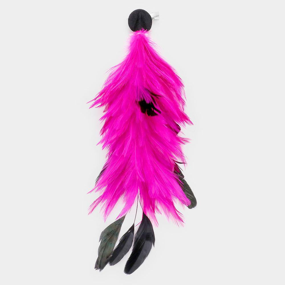 POW WOW SUPPLY 6 BRAND NEW COLORFUL FEATHER CLIPS,ROACH CLIPS 