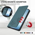 thumbnail image 4 of Phone Case for iPhone 17e / iPhone 16e / iPhone SE 2025 / iPhone SE4, PU Leather Case with RFID Block Card Slots Stand Magnetic Flip Wallet Cover, Green, 4 of 7