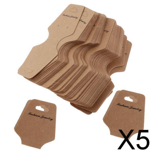 5x100 Uds. Tarjetas para Presentación de ía de Varios Estilos Que Muestran Etiquetas de Exhibición para Tarjetas de Paquete de ía para 5 piezas