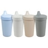 RE-PLAY 4pk No-Spill Sippy Cups | Made in USA | Made from Recycled Milk Jugs | Glacier+ (Ice Blue, White, Sand, Grey)