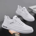 thumbnail image 6 of AUDeals Men Women Height Increasing Leather Sneakers Platform Low Top Chunky Lace Up Walking and Tennis Shoes, 6 of 7