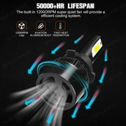 9005 9006 Combo LED Headlight Bulbs for Toyota Corolla 2001-2013 High Low Beam Lights White,c9