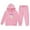 Pink, variant on lnmuld Winter Outfits 2 Piece 2025 Year Print Girls Long Sleeve Letter Graphic Hooded Sweater and Pants Outfit Set for Big Kids Solid Color Size:8-9 Years