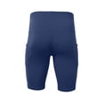 thumbnail image 5 of Mens Cycling Shorts No Padding Biking Shorts with Pockets Tummy Control Athletic Gym Workout Spandex Shorts Navy, Size XL, 5 of 5