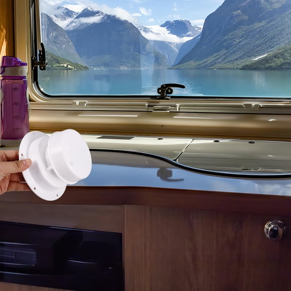 Supvox White RV Roof Vent Cover, Plastic, Easy to Install, Ventilation and Prevents for Camper Trailers