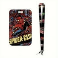 thumbnail image 2 of Spider-Man Themed Lanyard with Badge Holder Set - Officially Licensed, Durable Plastic Accessory with Keychain for Work, School, and Events, 2 of 5