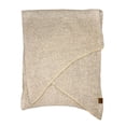 thumbnail image 4 of C.C Women's Boucle Knit Bias Cut Whipstitched Edged Long Scarf Wrap, Beige, 4 of 4