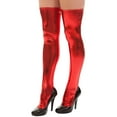 thumbnail image 2 of Sunbona Leather Stockings Thigh High Socks With Zipper Detail Lingerie Accessories For Women Fashionable Stretchable Latex Style, 2 of 4