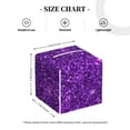 thumbnail image 3 of Uemuo Purple Glitter Tissue Box Cover Holder, Square with Bottom Belt - PVC Leather Decorative Organizer for Tabletop, Bathroom, Car, Office, 3 of 8