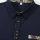 thumbnail image 4 of Playeras Elvqul para Hombre Casuales a Rayas Azul Marino Polo Manga Corta Solapa, 4 of 8