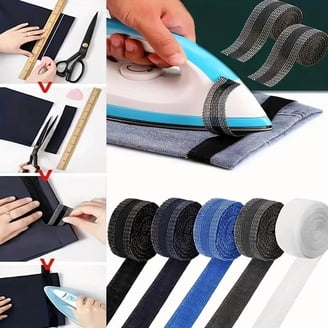 hem tape for satin dress Reusable Narrow Hem Sewing Tape for Thin Fabric, Fishbone Ban Roll Tape for  Chiffon & Silk Dresses, Easy Hemming Guide for Sewing Beginners （5 yards）