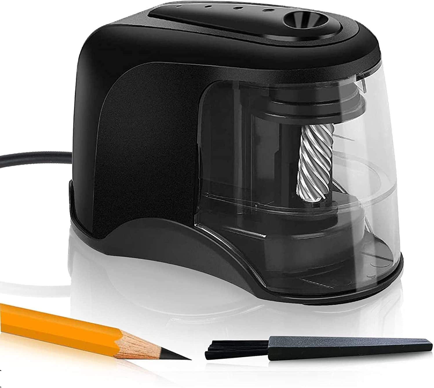 Electric Pencil Sharpener Heavy-duty Helical Blade to Fast Sharpen for 6-8mm No2 