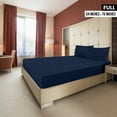 thumbnail image 2 of Sábana bajera ajustable Utopia Bedding de microfibra cepillada, color azul marino, 2 unidades, 2 of 5