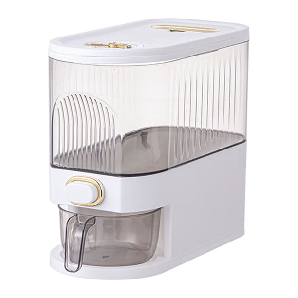 Bsvklp Recipiente para Granos Frasco Arroz Transparente Frijoles Mungo Cubo Suministros (Blanco S)