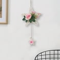 thumbnail image 1 of Cagogo Clearance under $5 Wood Artificial Star-Shaped Wreath Rustic Grapevine Hanging Star Wreath with Small Stars Charm, Wicker Rattan Wreaths Decorated with Roses, Hydrangea Flowers for Home Wall, 1 of 6