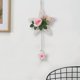 thumbnail image 1 of Pendiente de Flor Artificial, Adornos de Pared, Flor Falsa Colgante, Ornamento Floral, Artificial para Interior, Jardín Simulativo, Pendiente de Madera, Floral Artificial, Long-Tail,, 1 of 9