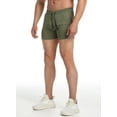 thumbnail image 5 of Hood Crew Men's Workout Shorts Fitness Runing Gym Traning Shorts with Pockets Armygreen XL, 5 of 8