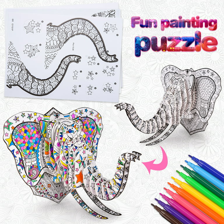 Dream Fun Art Set for Kids 4 to 6,3D Puzzle Toys for 6 7 8 Year Old Boys  Coloring Kits for Girls Drawing Kits Toys for Toddler Ages 6-12 Gifts for 8
