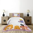 thumbnail image 4 of Ambesonne Zoo Quilted Bedspread Set 2 Pcs, Animals Peeping Window, Twin Size, Multicolor, 4 of 5