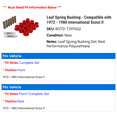 thumbnail image 2 of Leaf Spring Bushing - Compatible with 1972 - 1980 International Scout II 1973 1974 1975 1976 1977 1978 1979, 2 of 2