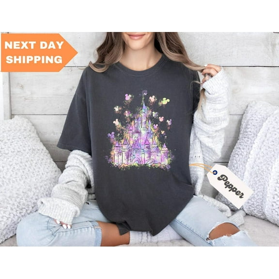 Disney Castle Shirt, Magical Castle Shirt, Disney Watercolor Castle Tee, Disneyland Shirt, Disney Family Matching T-Shirt