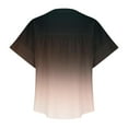 thumbnail image 5 of Short Sleeve Button Up Shirts for Women Summer Fall Spring Pure Color Dressy Casual Blouses V Neck Loose Tops (M, Rose Gold), 5 of 5