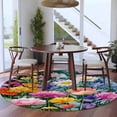 thumbnail image 3 of Round Rug 6Ft Washable Non-Slip, Watercolor Spring Floral Circle Area Rugs for Living Room Bedroom, Farmhouse Flowers Colorful Indoor Floor Mats Carpet Runner for Home Decor Aesthetic, 3 of 8