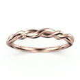 thumbnail image 1 of 18K Rose Gold Over Silver Twisted Vine Wedding Ring, 1 of 4