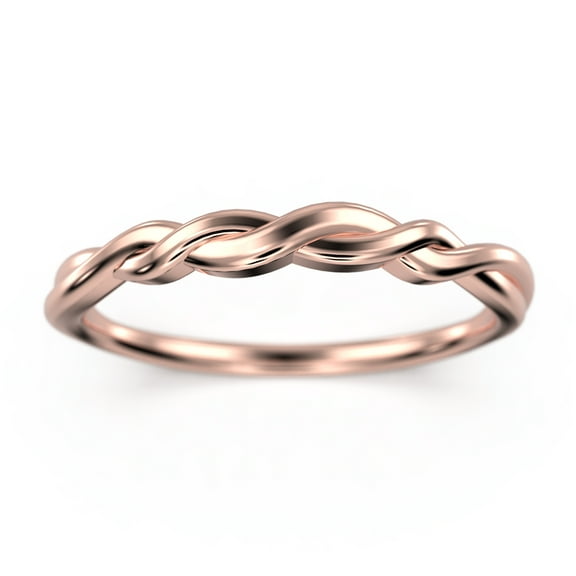 10K Rose GoldTwisted Vine Wedding Ring